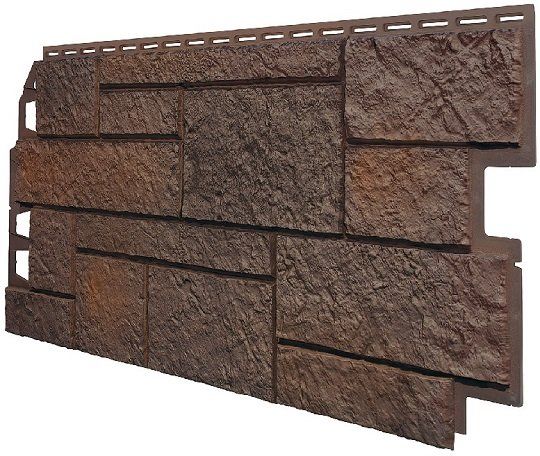 Фасадная панель VOX Sandstone (Сандстоун) в темно-коричневом цвете купить в Адлере
