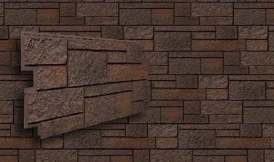 Фасадная панель VOX Sandstone (Сандстоун) в темно-коричневом цвете купить в Адлере