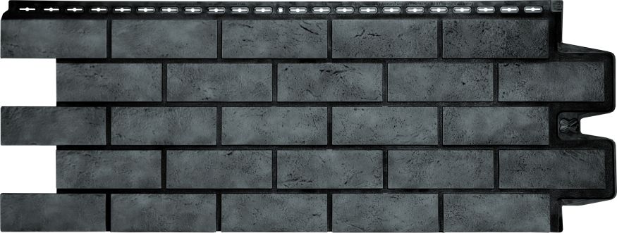 Фасадная панель Grand Line, Состаренный кирпич Design Plus, Антрацит с черным швом купить в Адлере