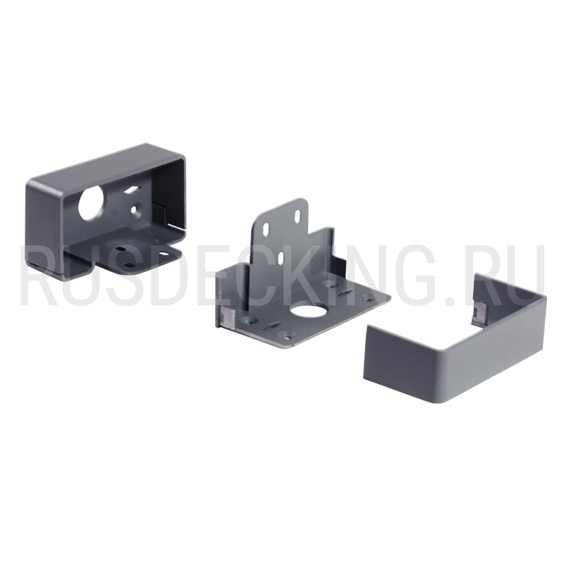 Комплект крепления перил прямое RusDecking Unodeck Серый купить в Адлере