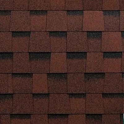 Двухслойная ламинированная черепица Shinglas, Фазенда, Красный цвет купить в Адлере
