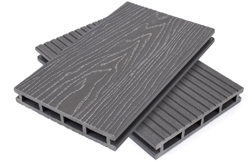 Террасная доска пустотелая ДПК NanoWood Nature 3D Серый купить в Адлере