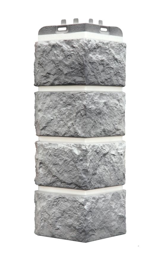 Угол наружный Grand Line, Колотый Камень Design Plus, Гранит (белый шов) купить в Адлере