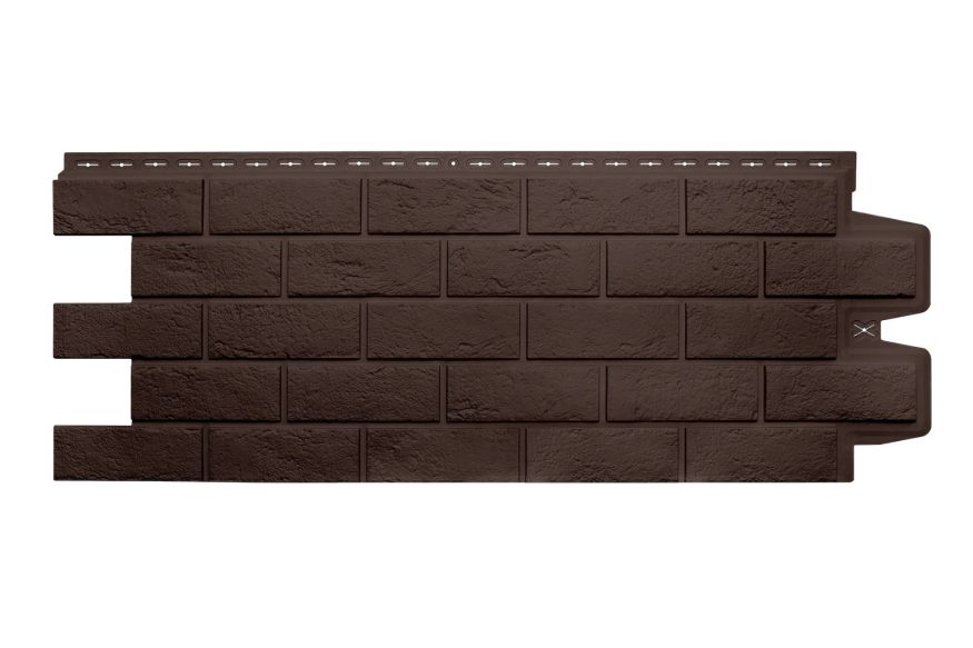 Фасадная панель Grand Line, Состаренный кирпич Classic, Шоколадный купить в Адлере