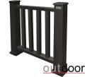 Ограждение из ДПК Outdoor Classic 3D STORM черного цвета купить в Адлере