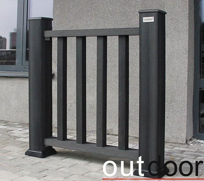 Ограждение из ДПК Outdoor Classic 3D STORM черного цвета купить в Адлере