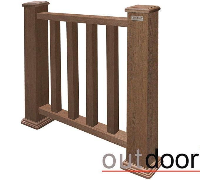 Ограждение из ДПК Outdoor Classic 3D STORM в коричневом миксе. купить в Адлере