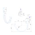 Крюк короткий усиленный модернизированный с комплектом крепления Aquasystem, PU MATT, RAL 9003 Белый 150/100 купить в Адлере