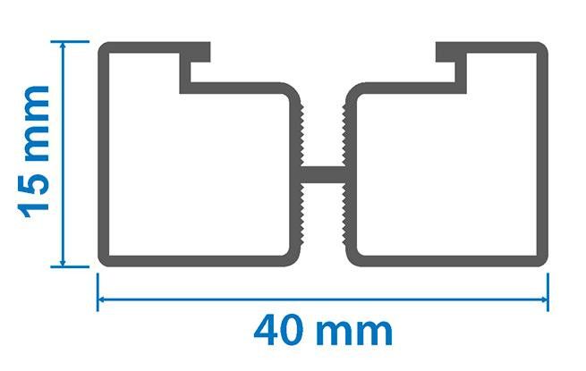 Алюминиевая опорная лага KRONEX Slim 40x15x3000 мм купить в Адлере