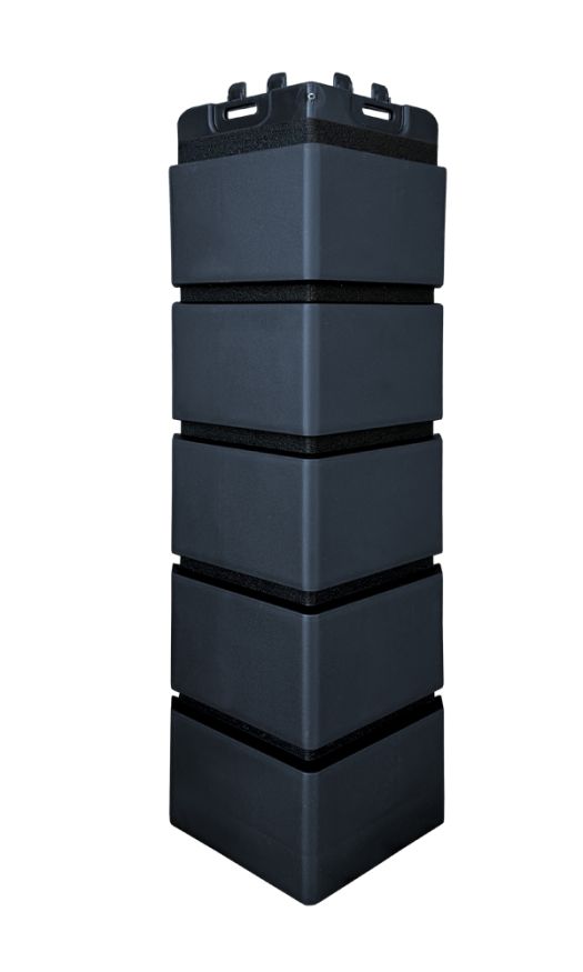 Угол наружный Grand Line, Клинкерный кирпич Design, Графит, шов RAL 9005 купить в Адлере