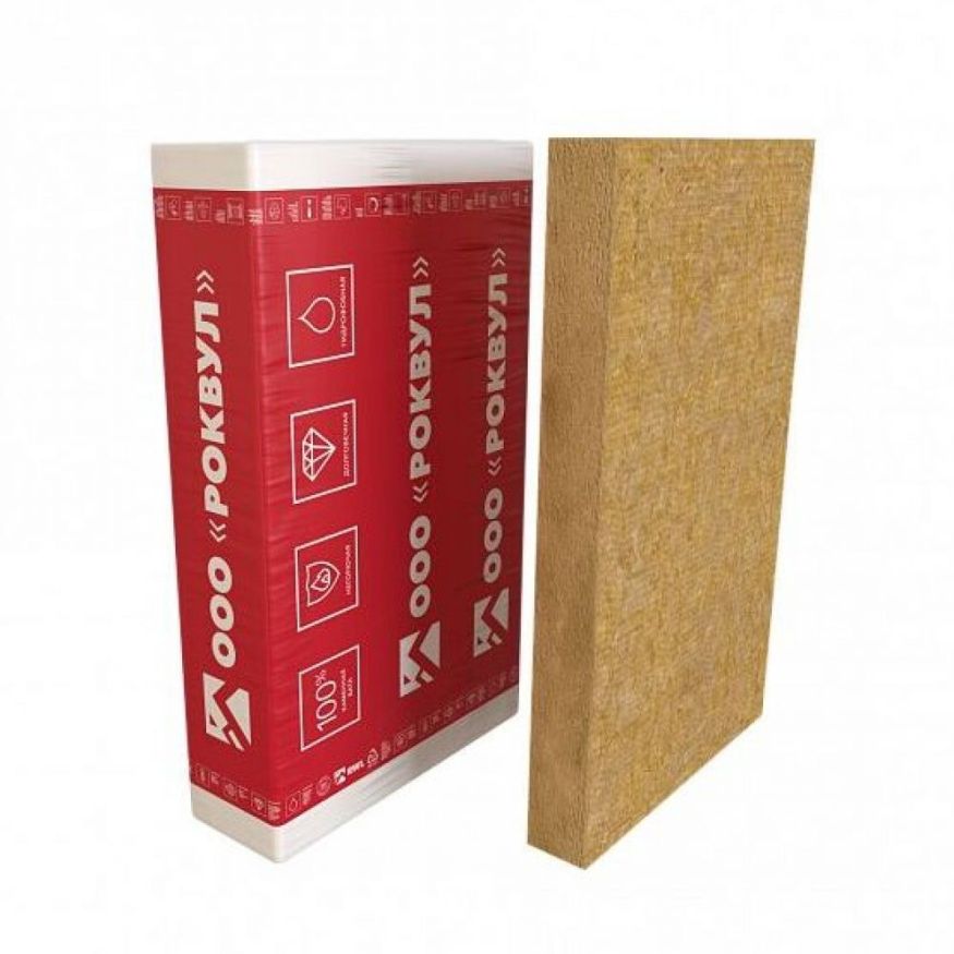 Утеплитель Rockwool Фасад Баттс ОПТИМА 100мм, 2 плиты, 1.44м2, 600х1200мм, 0.144м3 Rockwool купить в Адлере