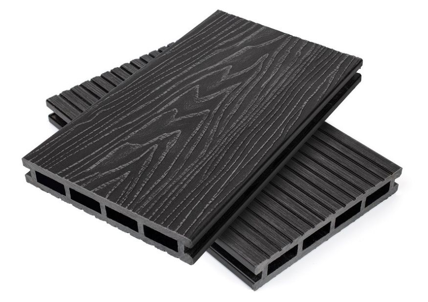 Террасная доска пустотелая ДПК NanoWood Nature 3D Графит купить в Адлере