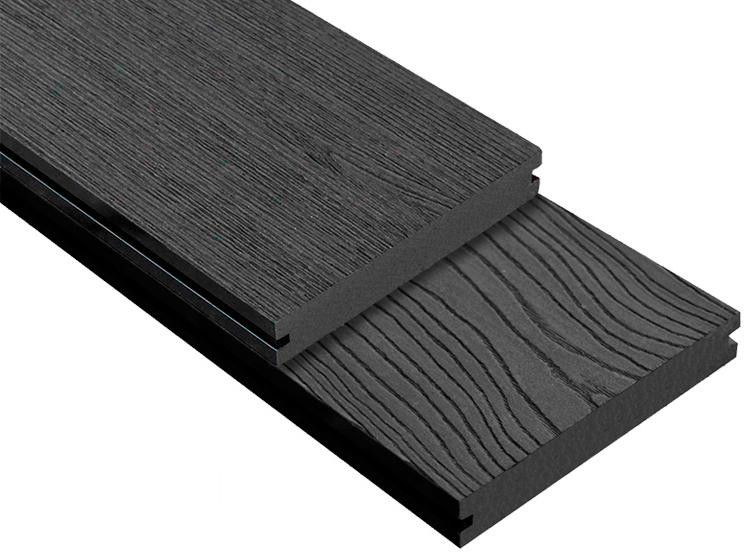 Террасная доска DPK Outdoor 3D полнотелая STORM/OCEAN BLACK черного цвета купить в Адлере