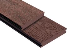 Террасная доска ДПК Outdoor 3D сплошная STORM/OCEAN BROWN коричневая смешанная