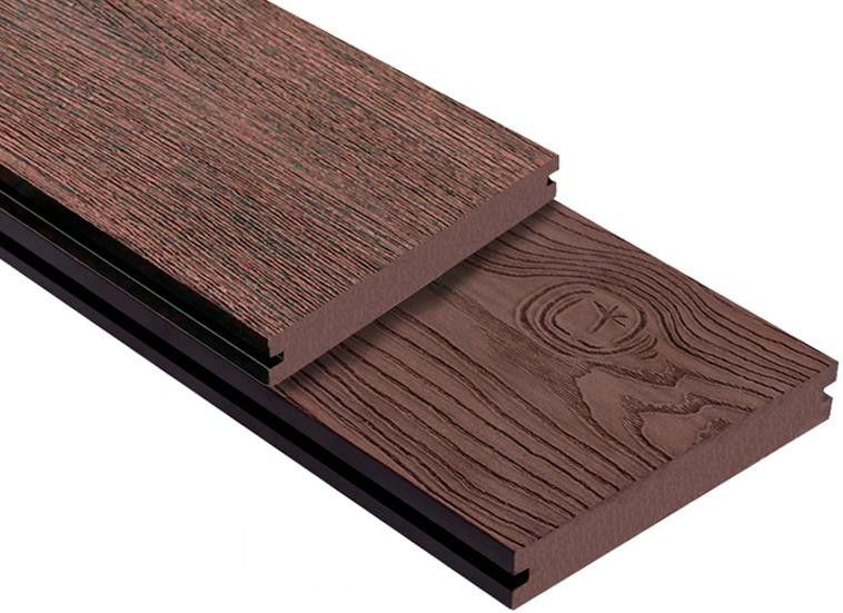 Террасная доска ДПК Outdoor 3D сплошная STORM/OCEAN BROWN коричневая смешанная купить в Адлере