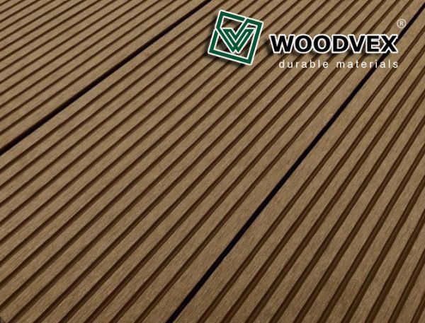 Террасная доска WOODVEX Select из ДПК темно-коричневого цвета купить в Адлере