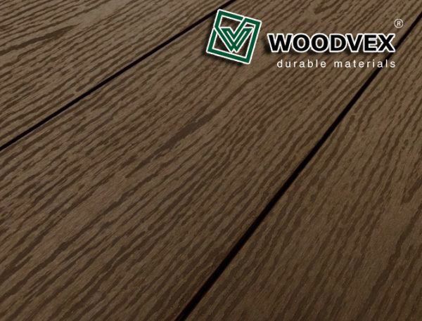 Террасная доска WOODVEX Select из ДПК темно-коричневого цвета купить в Адлере